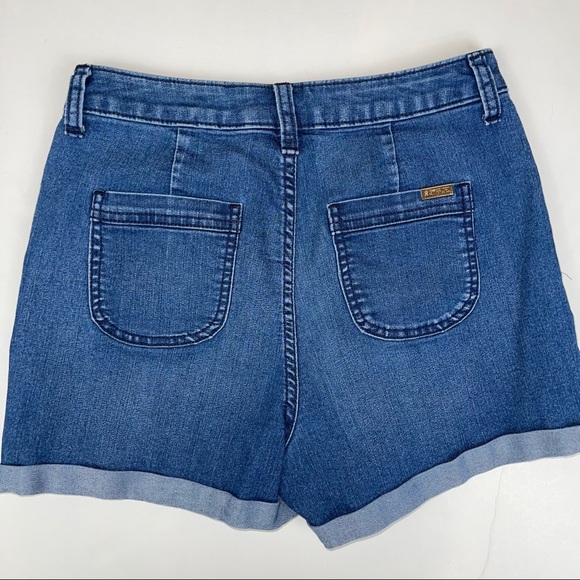 Jennifer Lopez High Rise Denim Shorts Medium Wash - Picture 10 of 16
